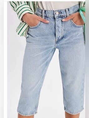 Free People We The Free Sun City Capris. NWT. Pale indigo